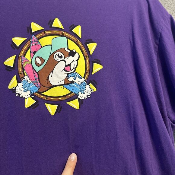 Buc-ee's T-Shirt Did Somebody Say 2023 Size XL Purple Graphic S/S Tropical Tee - Picture 4 of 7